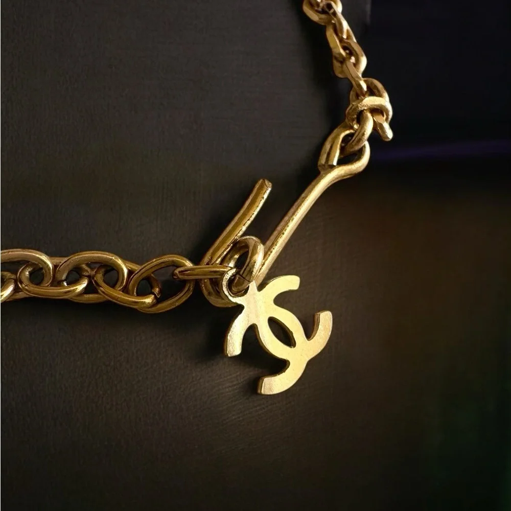 Chanel Necklace Black Resin